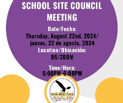 School Site Council Meeting